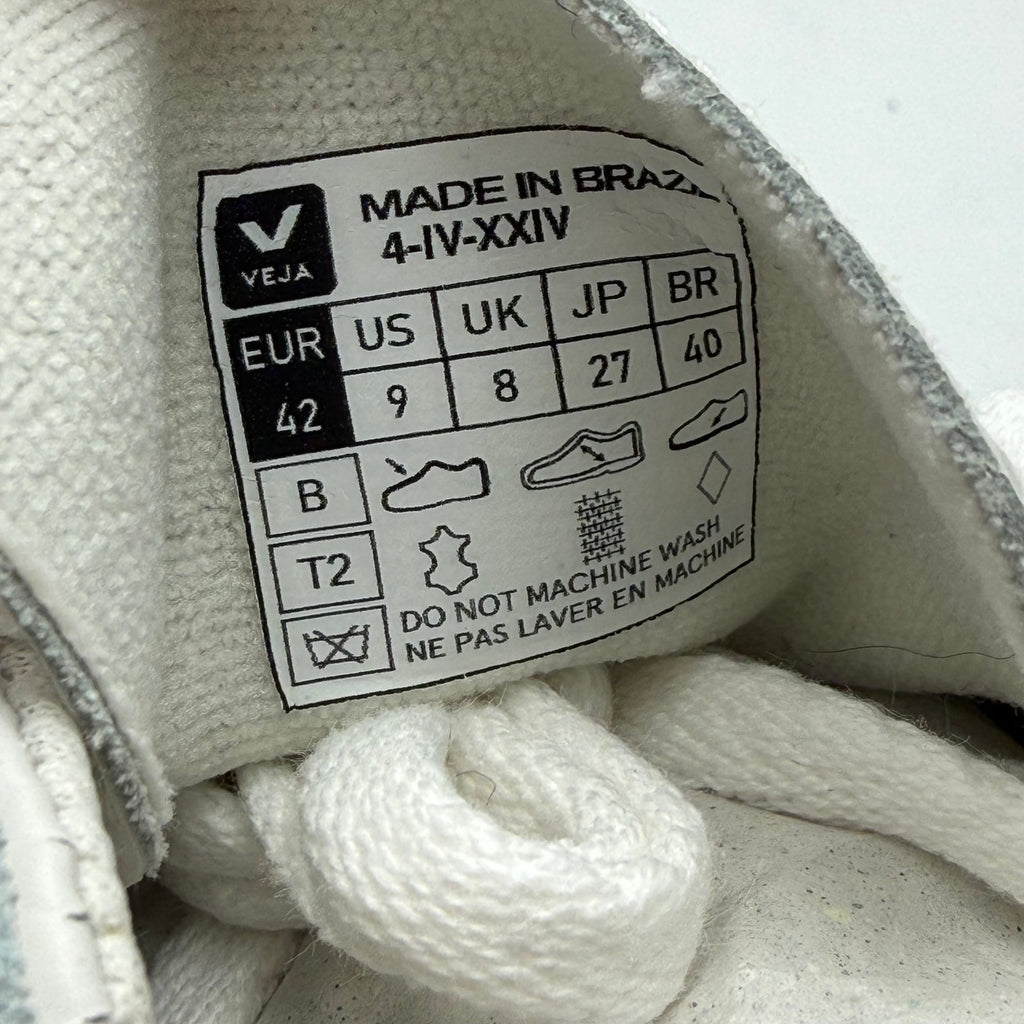 Veja Esplar Logo Casual Sneakers Womens 11 Mens 9 EU 42 White Green Leather NIB