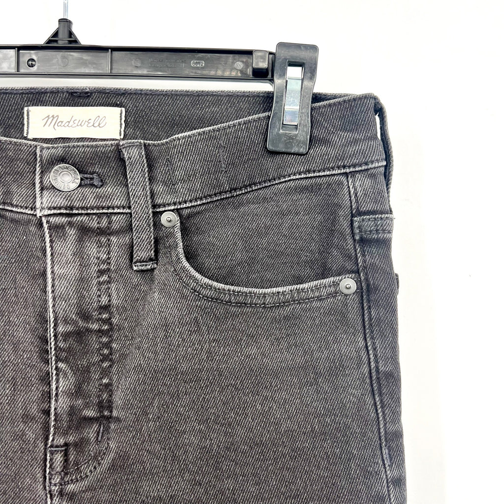 Madewell Cali Demi-Boot Crop Jeans 27x24 Size 4 Tall Black Raw Hem NB086 NWOT