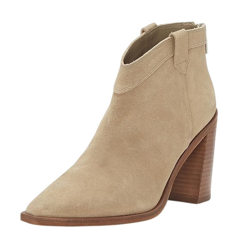 Vince Camuto Womens Wellinda Ankle Bootie Size 11 Tan Suede Heel Ankle Boot NWOB
