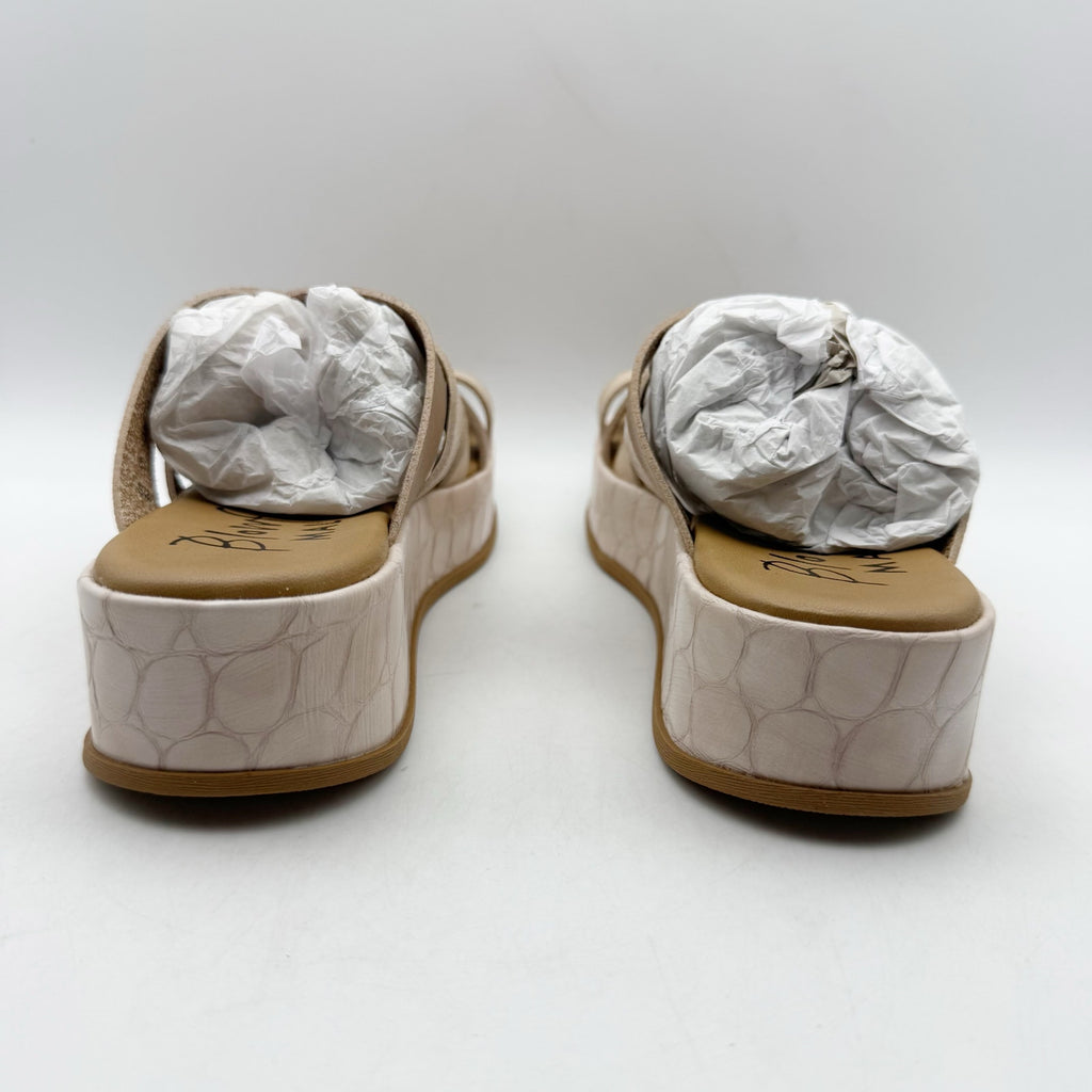 Blowfish Womens Mando Platform Sandals US 8.5 M EU 39 Powder Gold Metallic NIB
