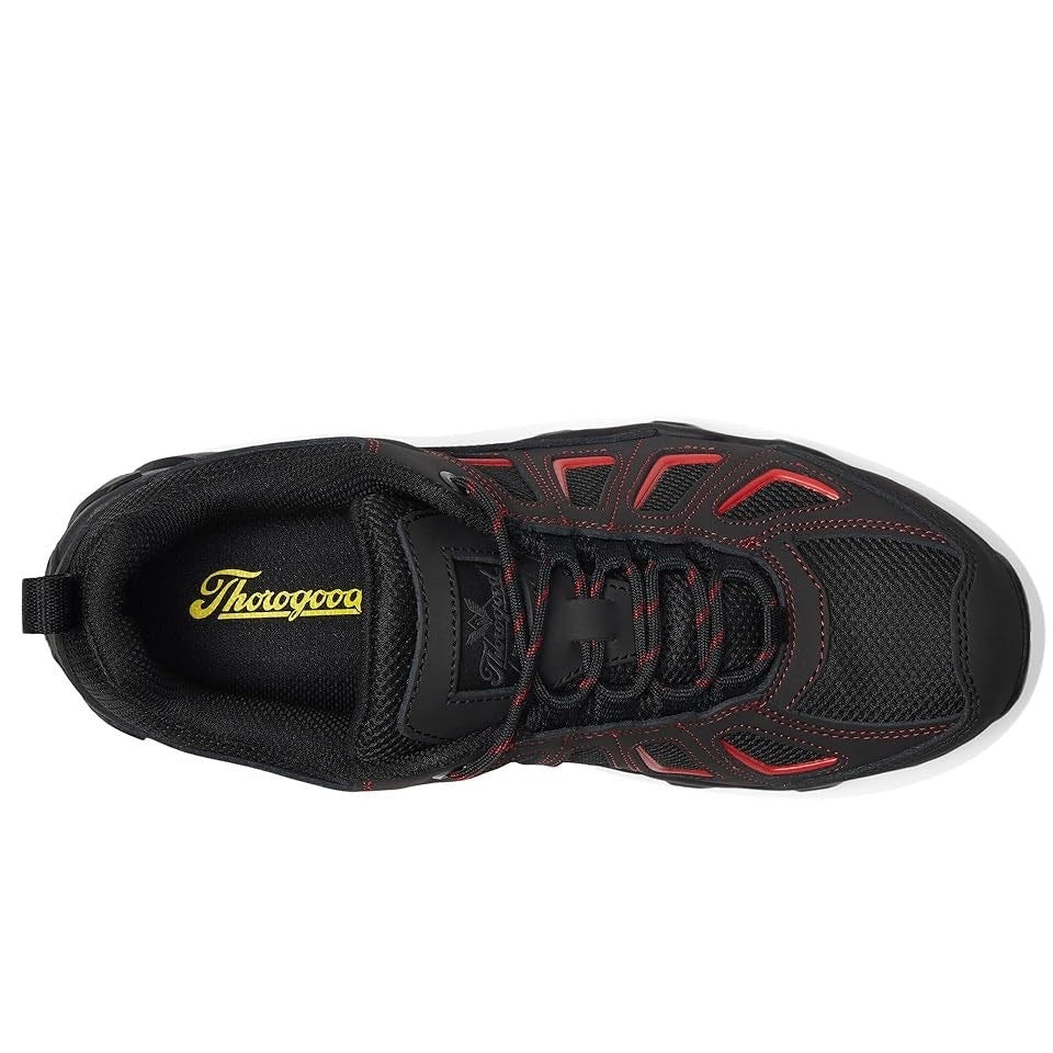 Thorogood Mens Crosstrex SD Composite Toe Shoes US 13 Wide Black Red Leather NIB