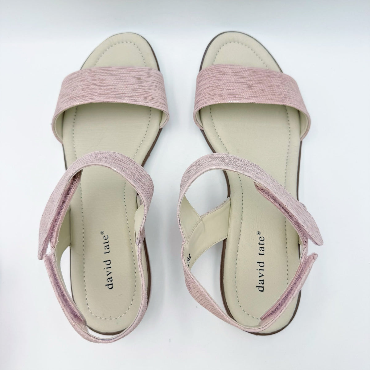 David Tate Womens Scala Sandals Size 12 M Pink Leather NWOB