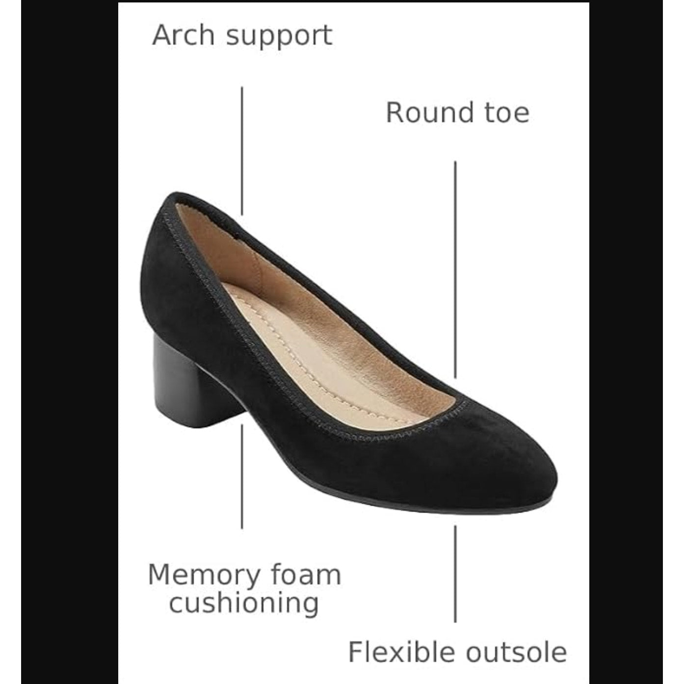 Earth Womens Rellia Pumps Size 10 WIDE Black Suede Slip On Heels NWOB