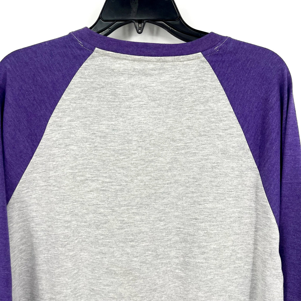 COLLOSEUM Mens East Carolina Pirates Baseball Tee Large Grey Purple NWT