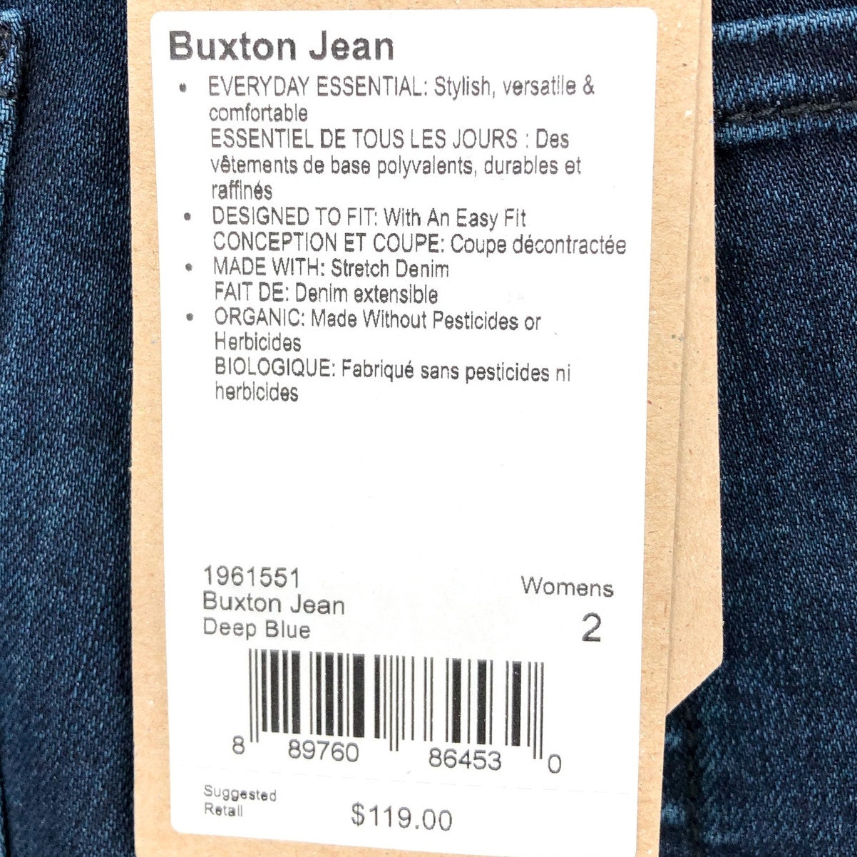 PRANA Women's Buxton Jeans Size 2 26x27 Deep Blue Stretch Mid-Rise Boyfriend NWT