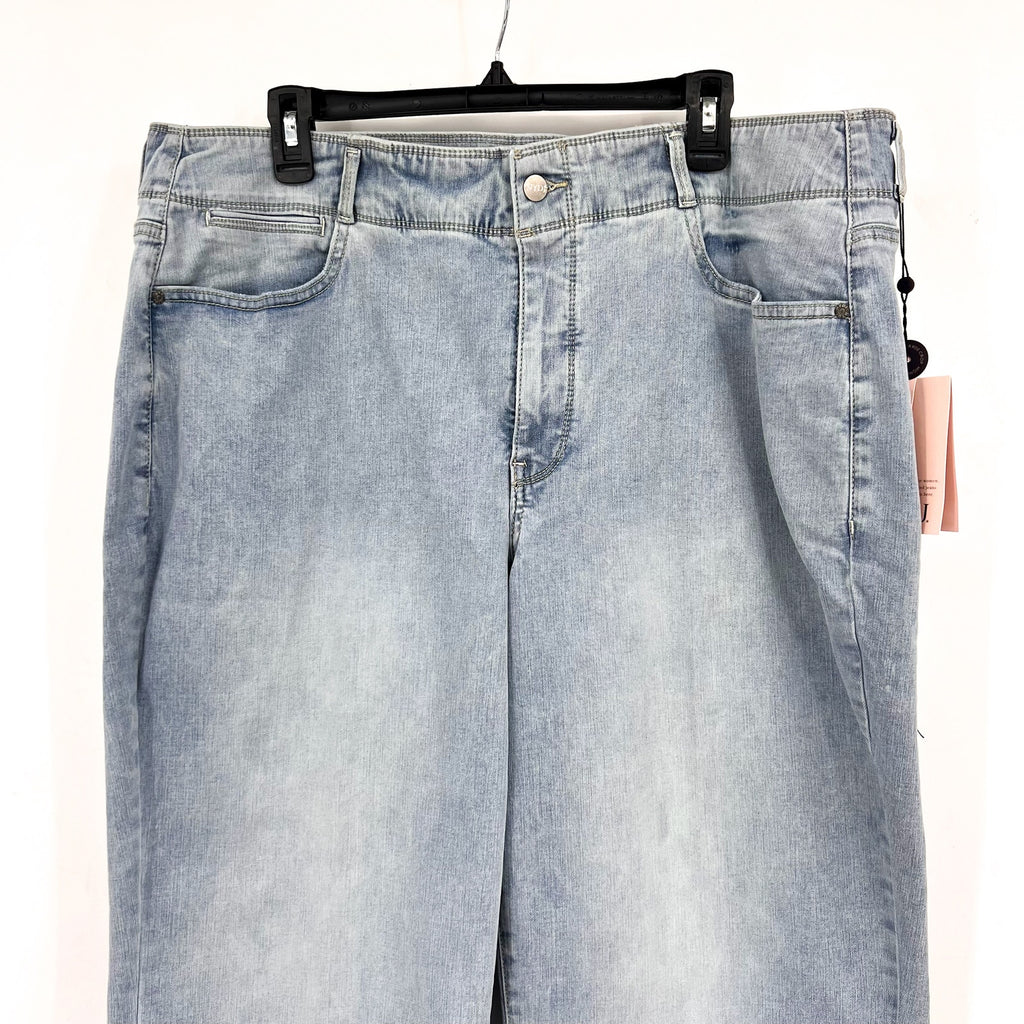 NYDJ Womens Major Wide Leg Capri Jeans 18W PETITE Daybreak Light Blue NWT