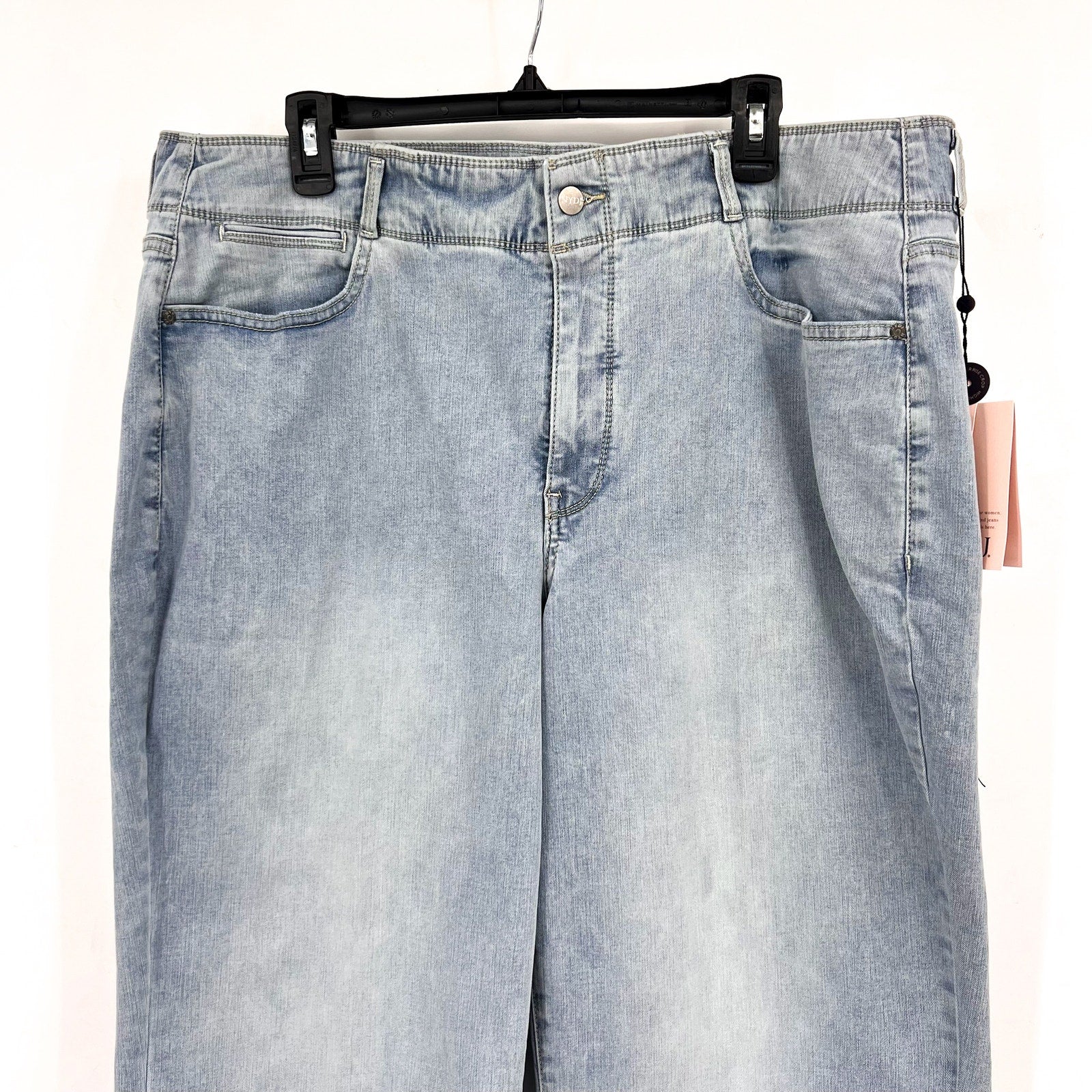 NYDJ Womens Major Wide Leg Capri Jeans 18W PETITE Daybreak Light Blue NWT