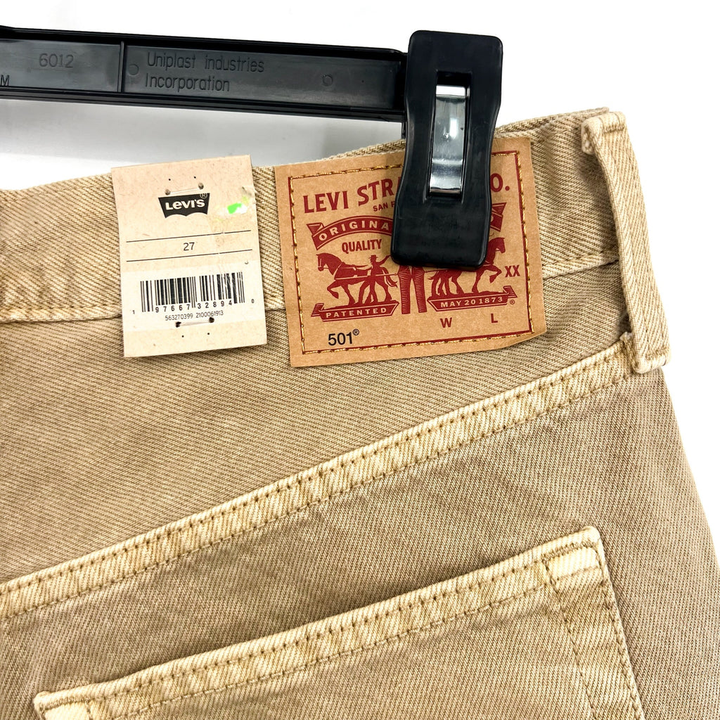 LEVIS Womens 501 Original Fit Shorts Size 27 US 4 Light Brown 56327-0399 NWT