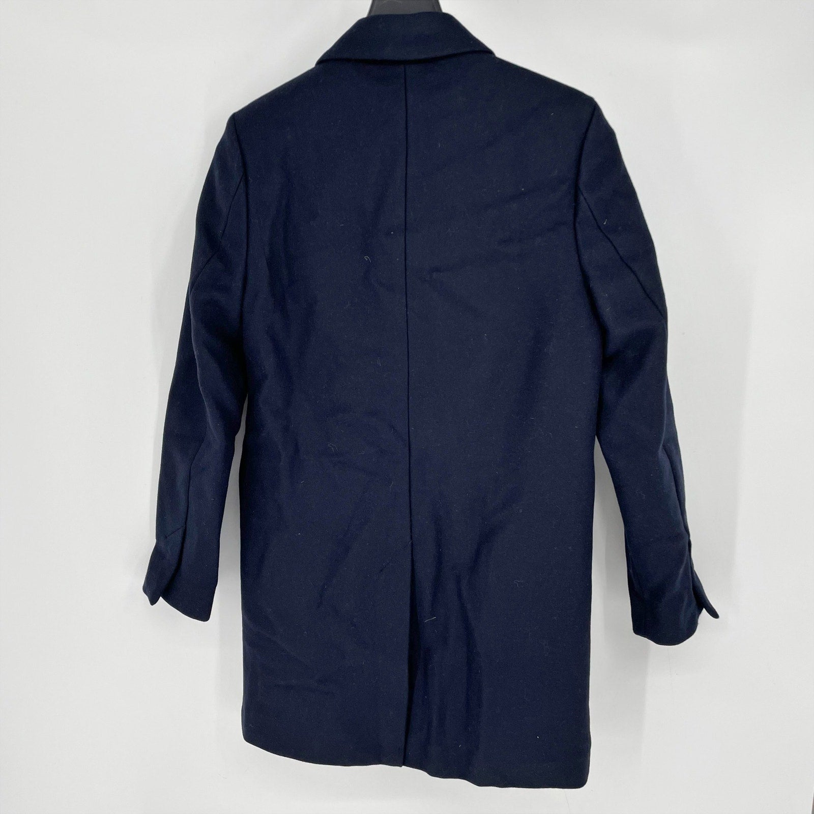 Everlane Mens The ReWool Overcoat Size Small Navy Blue Wool Blend NWT $298