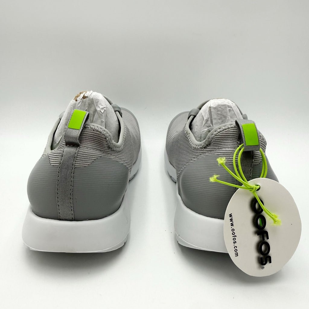 OOFOS Womens OOmg Sport LS Sneakers Size 10 EU 41 Grey White NIB