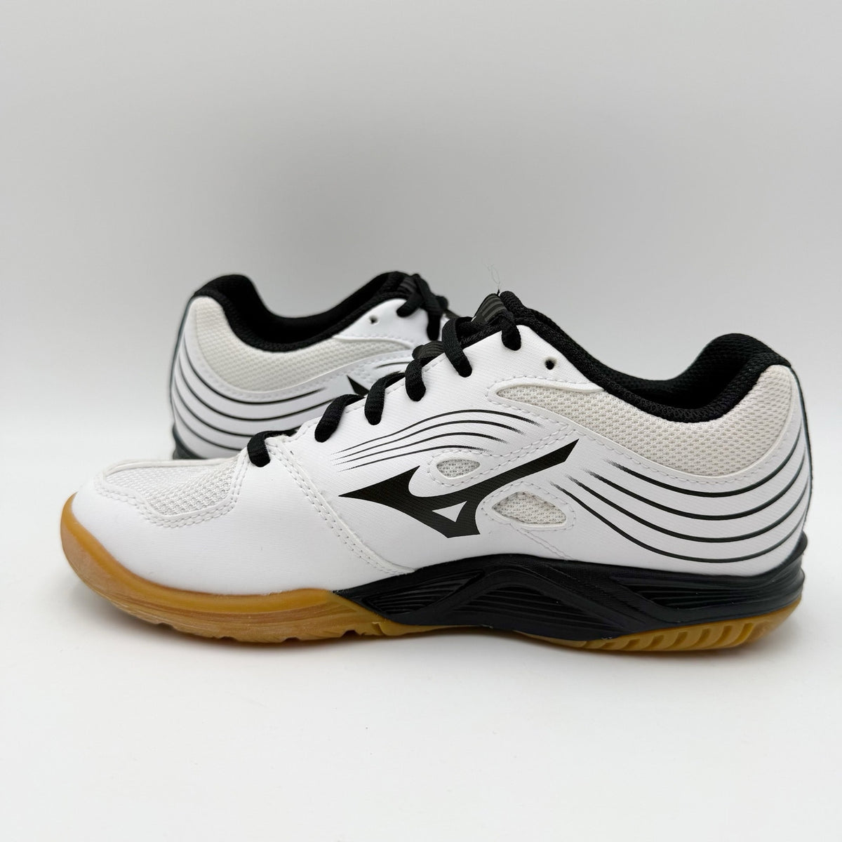 MIZUNO Womens Cyclone Speed 3 Volleyball Shoe Size 8 White Black Lace Up NWOB