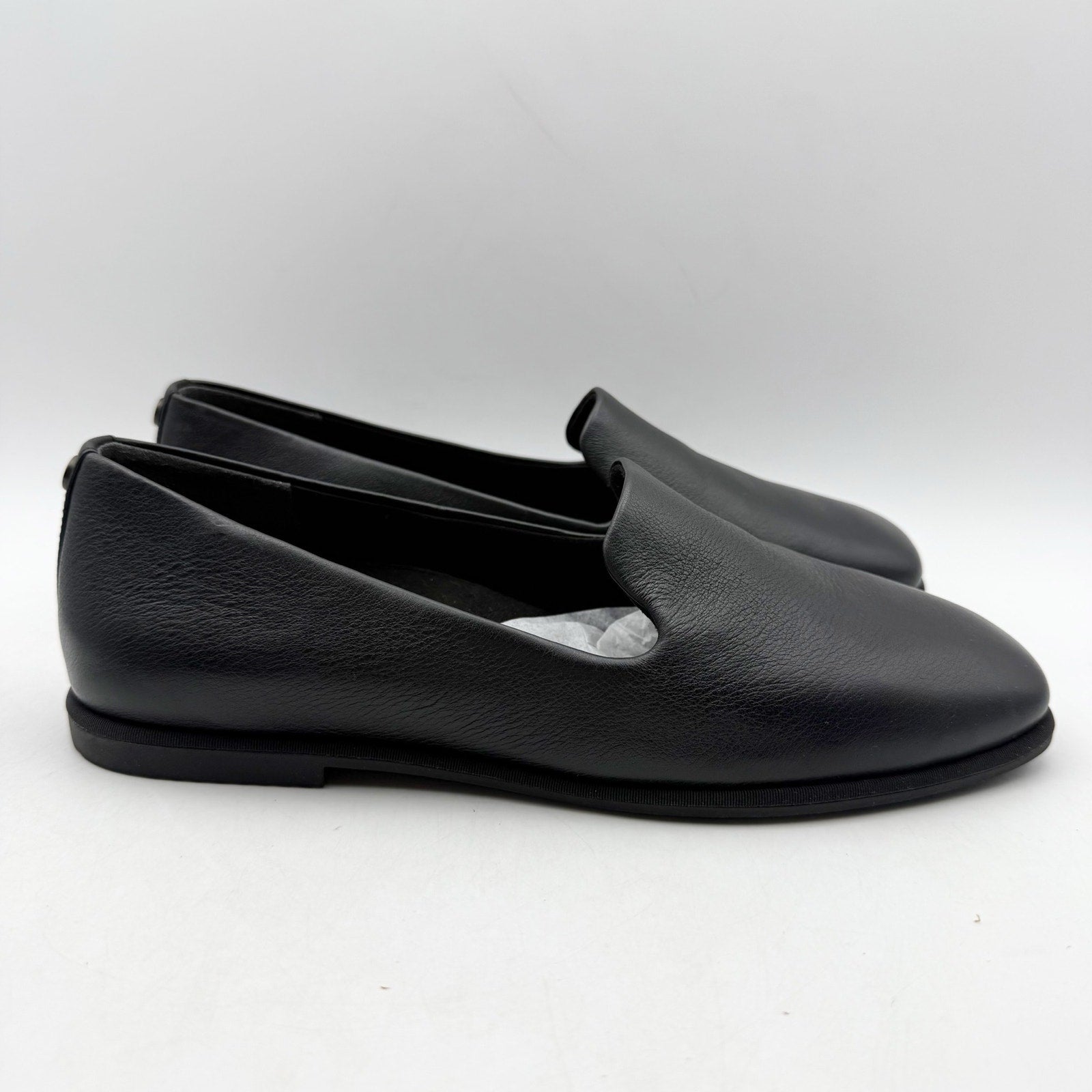 Vionic Womens Willa 2.0 Loafers US 8 Wide EU 38.5 Black Leather NWOB