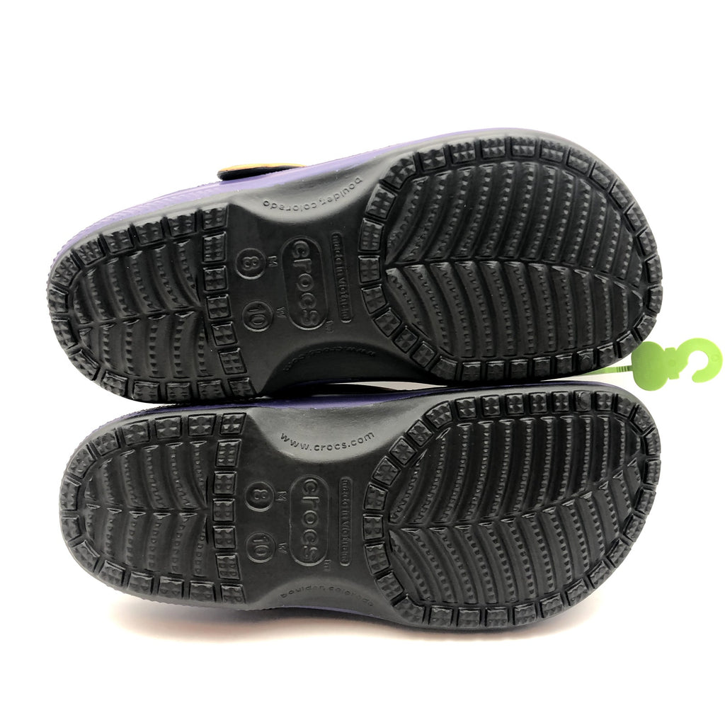 Crocs NBA Phoenix Suns Classic Clogs Mens 8 Womens 10 Black Purple NWT