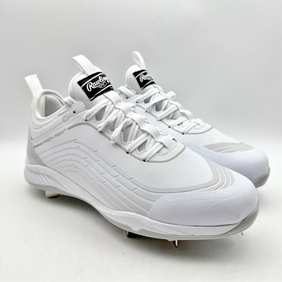 Rawlings Mens Bullpen Low Baseball Cleats Size 13 White Gray Metal NWOB