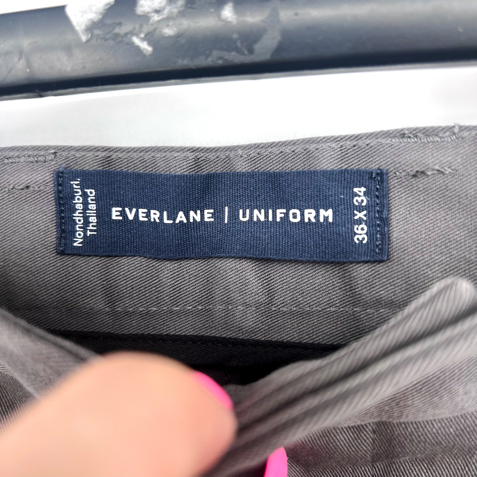 EVERLANE UNIFORM Men's The Performance Chino 36x34 Slate Grey Stretch Pants NWT