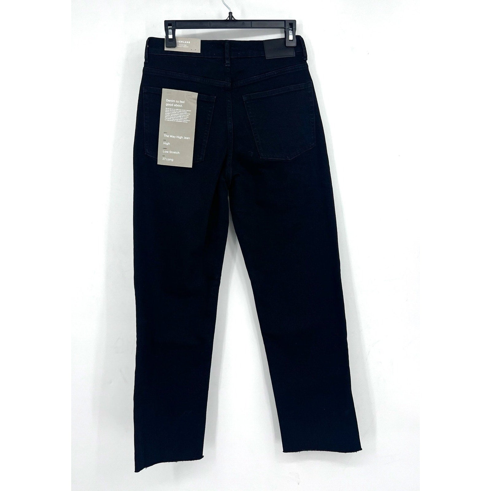 EVERLANE Women's The Way-High Jeans 27x29 US 4 Long Coal Black Straight Leg NWT