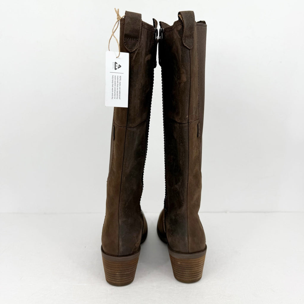 TEVA Womens Anaya Knee High Boots US 11 EU 42 Brown Leather NWOB