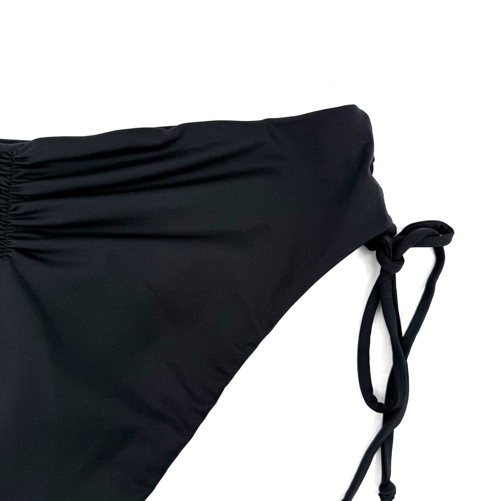 PRANA Women's Ruby Beach Bikini Bottom XL Black Side Lace NWT