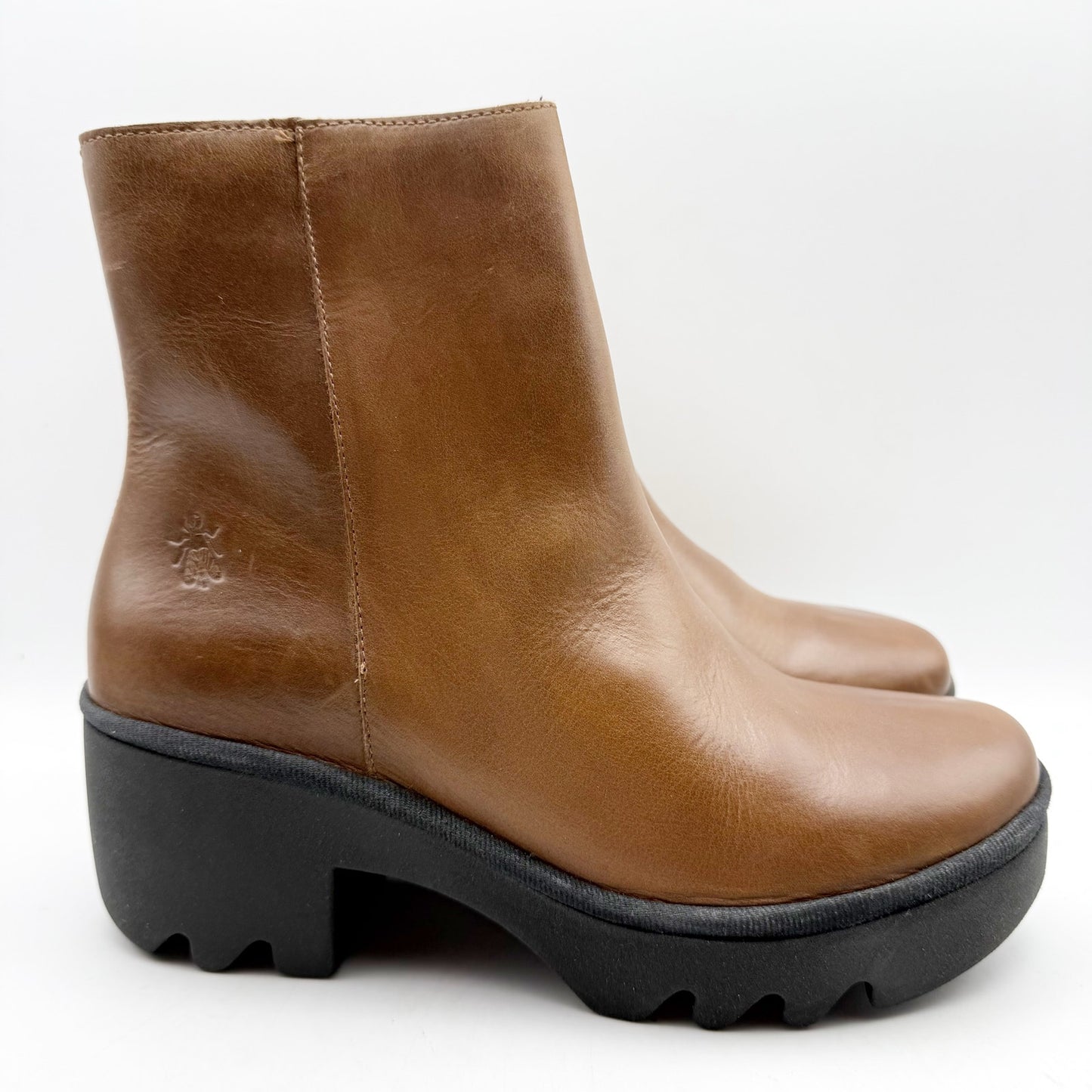 FLY LONDON Womens Toor513FLY Boots EU 39 US 8-8.5 Brown Leather Ankle NIB