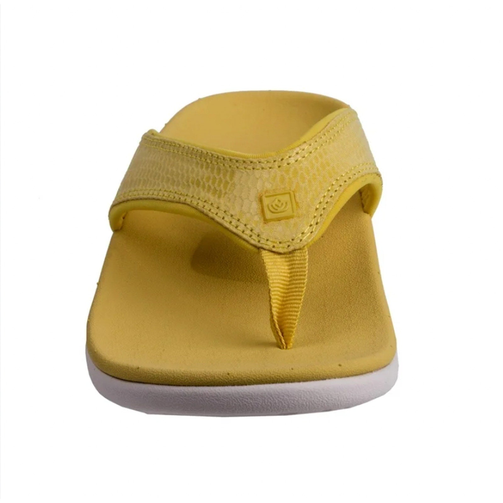 Spenco Womens Yumi Gecko Sandals US 8 WIDE Sundress Yellow Flip Flop NWT