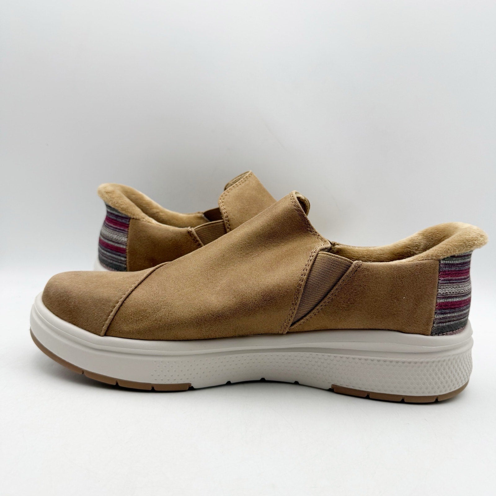 Skechers BOBS Womens Slip-Ins Skipper Wave Stay Snug Shoes US 9.5 Brown NWT