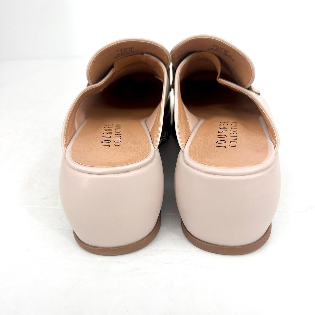 JOURNEE COLLECTION Women's Antonina Platform Loafer Mule Size 6.5 Cream Bone NIB