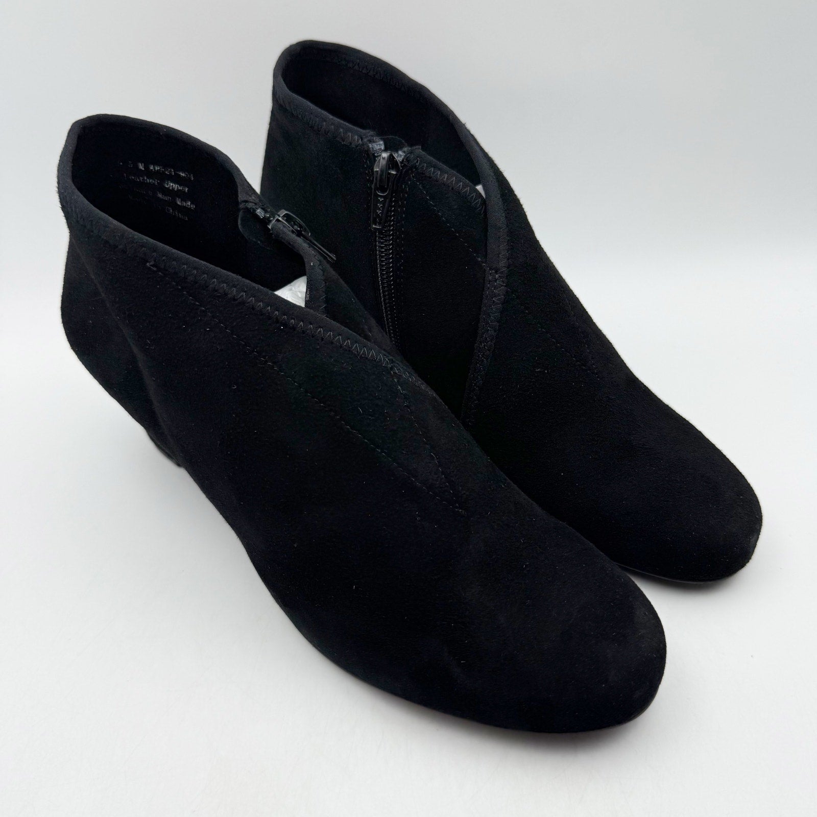 David Tate Womens Anna Bootie US 9.5 M Black Suede Ankle NIB