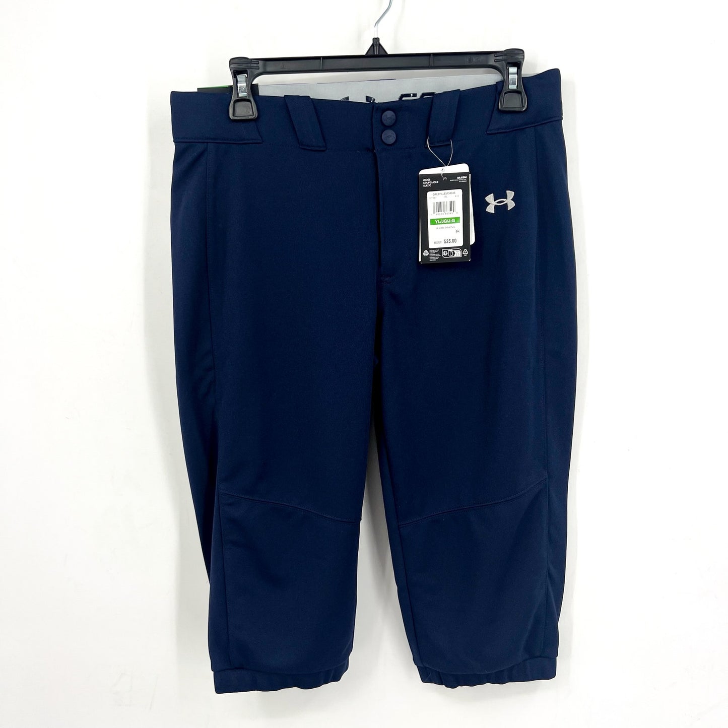 UNDER ARMOUR Girls Utility Softball Pants Large Navy Blue NWT