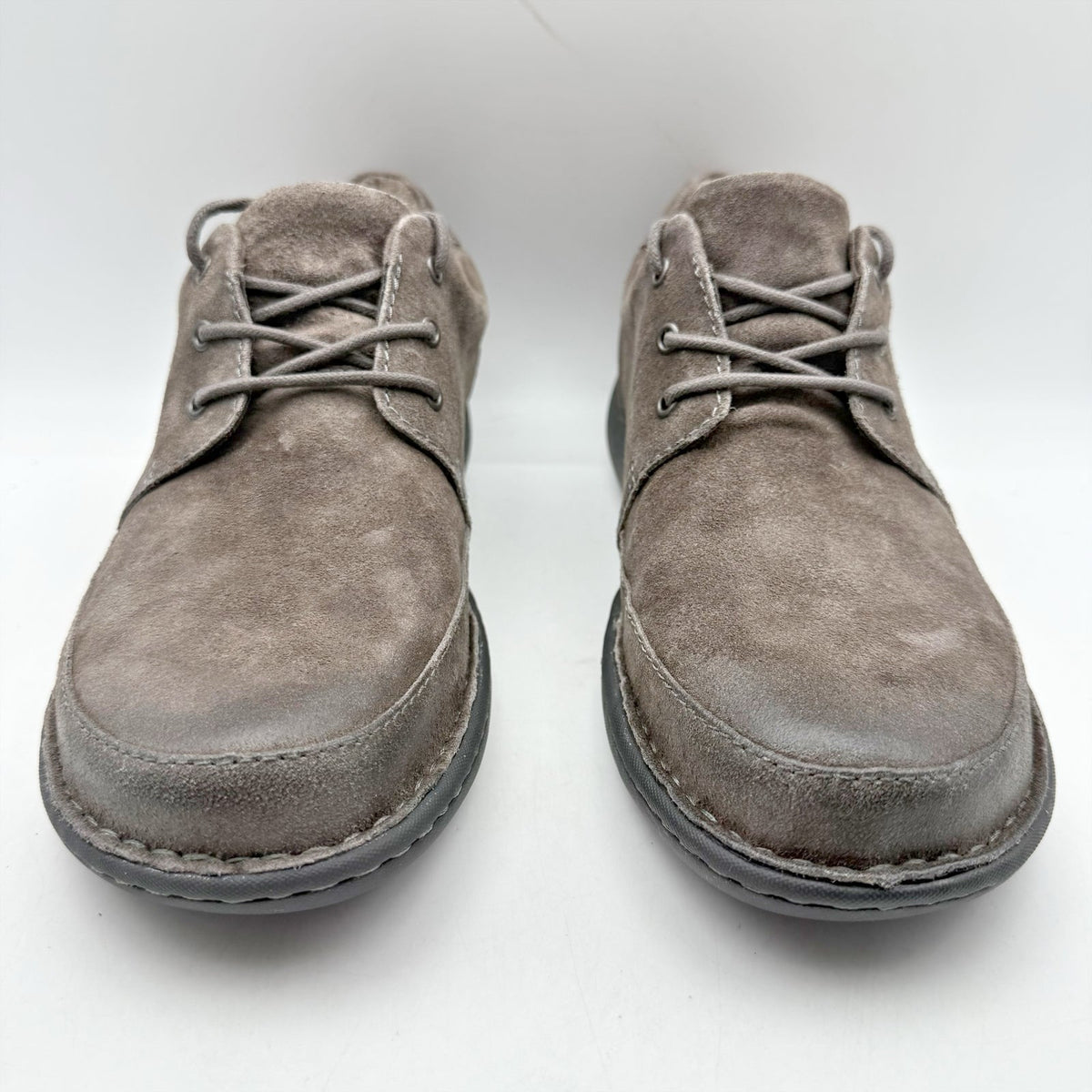 Born Mens Nigel 3-Eye Oxford Shoes Size 8 M EU 41 Grey Nubuck Leather NIB