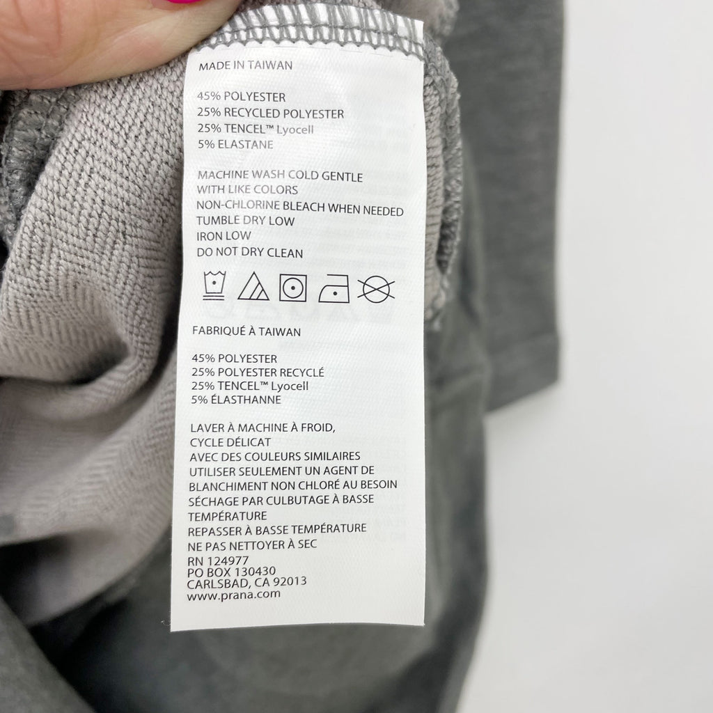 Prana Womens Rosie Sweatshirt Dress XS Grey Long Sleeve Pullover NWT