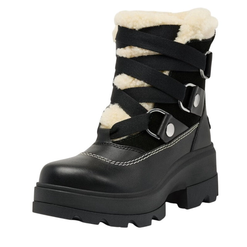 Sorel Womens Joan FRWD Cozy Boots US 6.5 EU 37.5 Black Leather Waterproof NIB