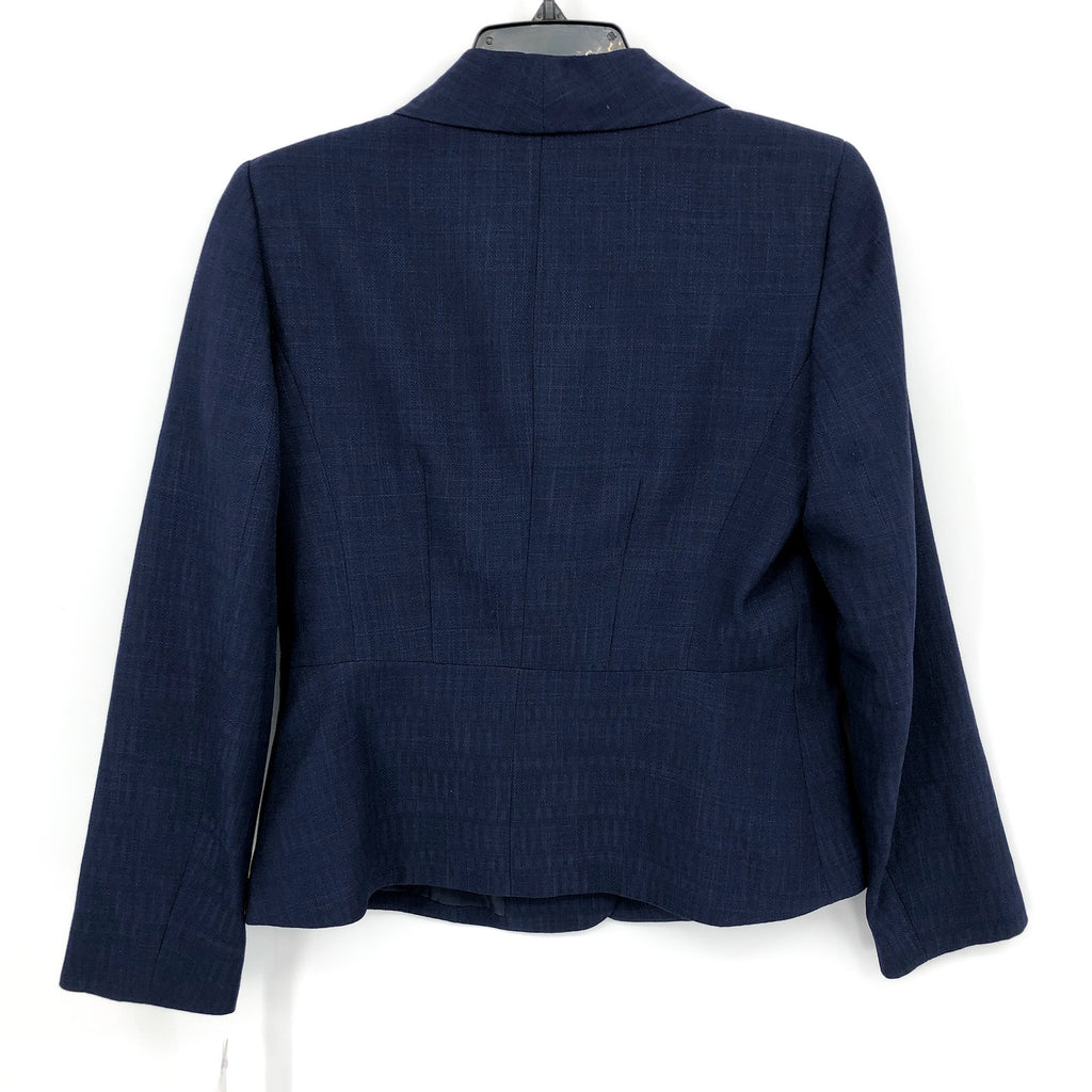 LE SUIT Women's Suit Jacket Size 6 Bright Navy Blue Single Button Blazer NWT