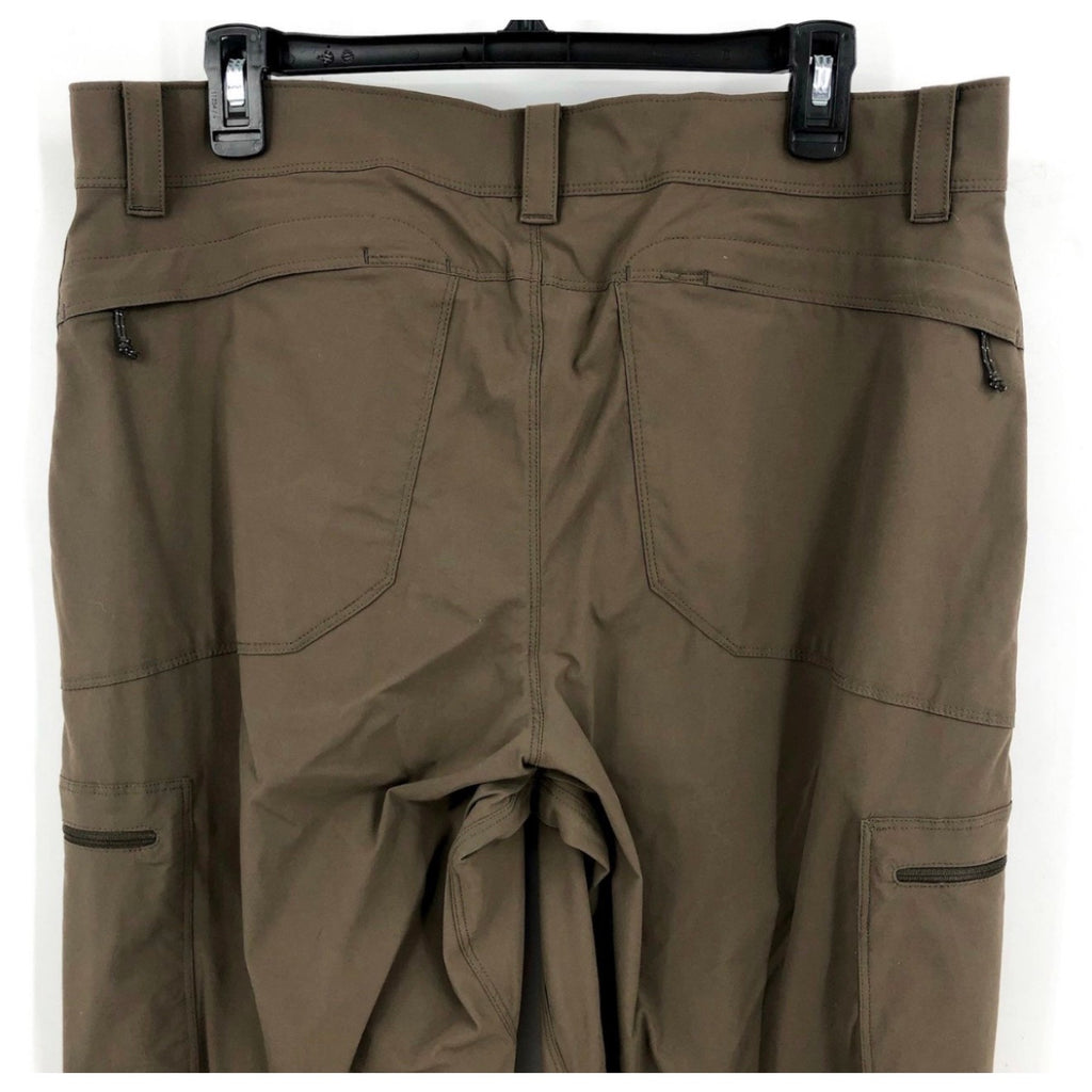 L.L. BEAN Men's Cresta Lined Hiking Pants 34x32 Brown Dark Cinder Pull On NWT