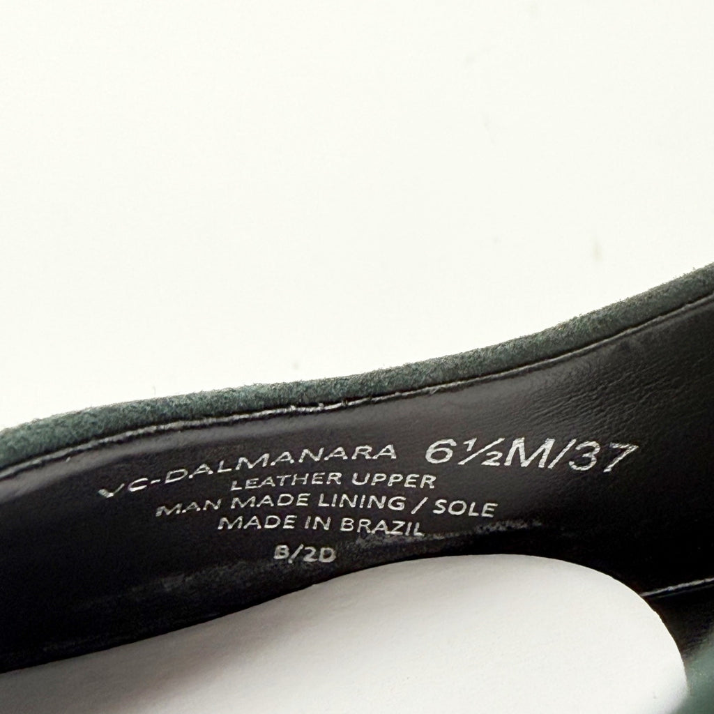 Vince Camuto Womens Dalmanara Pumps Size 6.5 M Evergreen Green Suede Heels NWOB