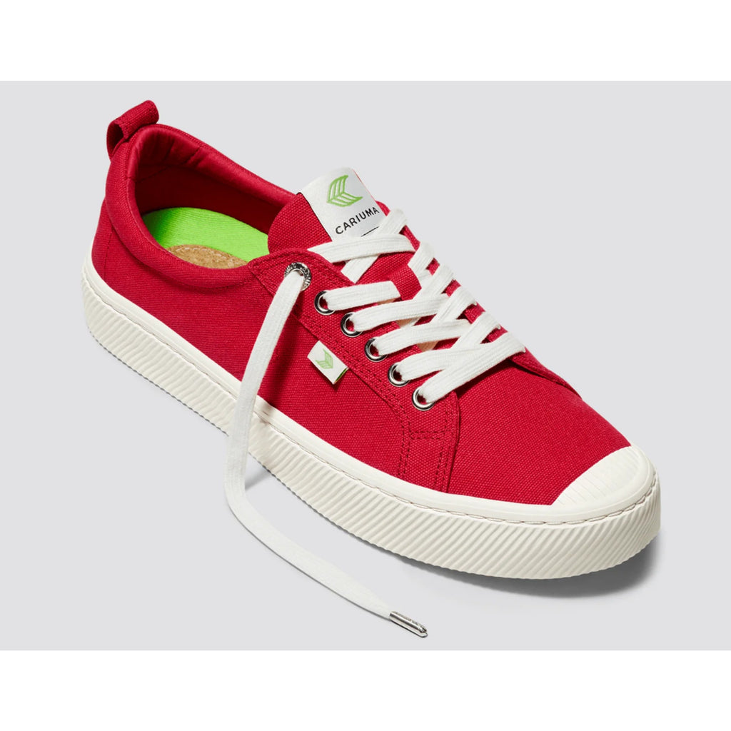 Cariuma OCA Low Top Sneakers Womens 8.5 Mens 7 Red Canvas Organic Cotton NIB