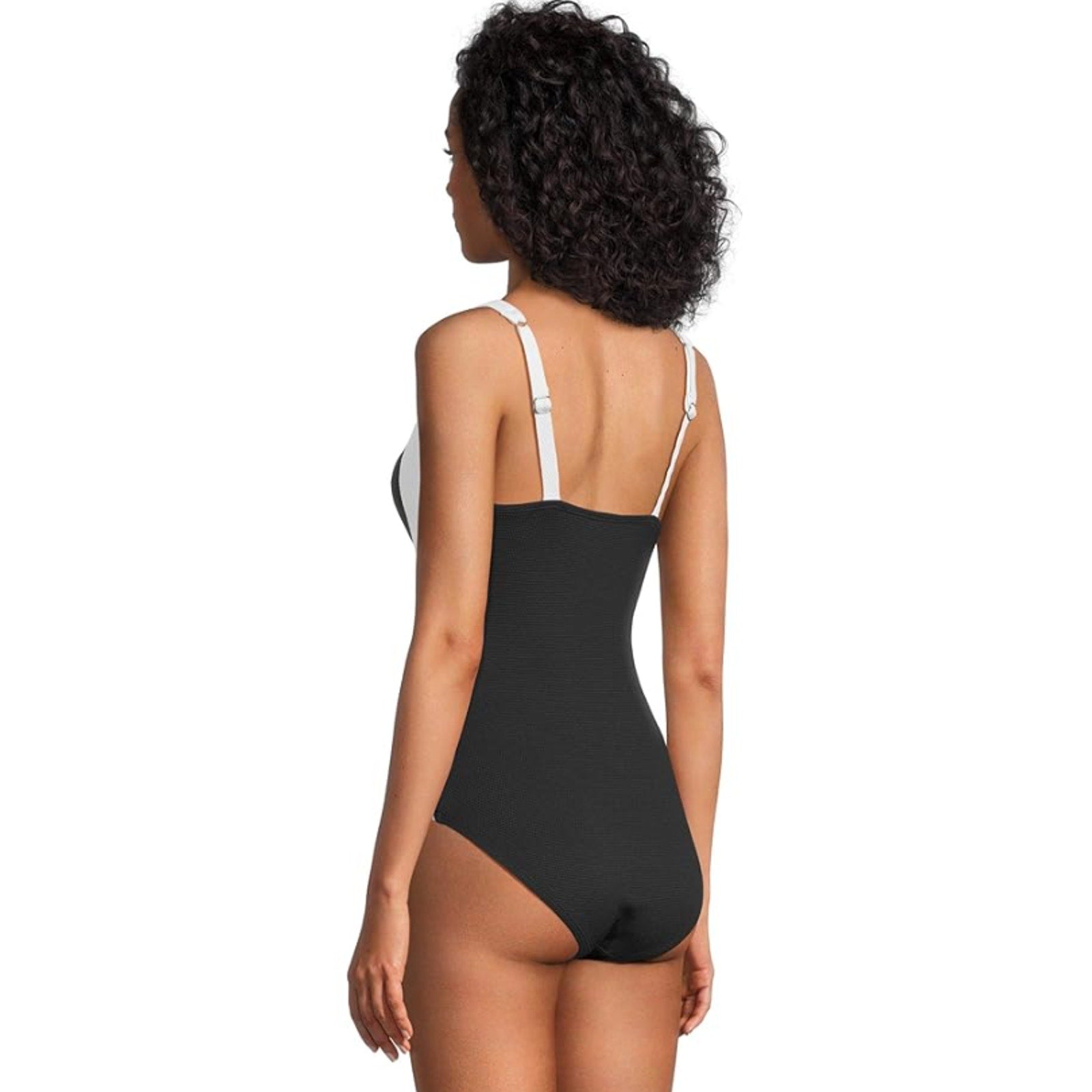 TOMMY BAHAMA Island Cays One-Piece Swimsuit Size 16 White Black Colorblock NWT