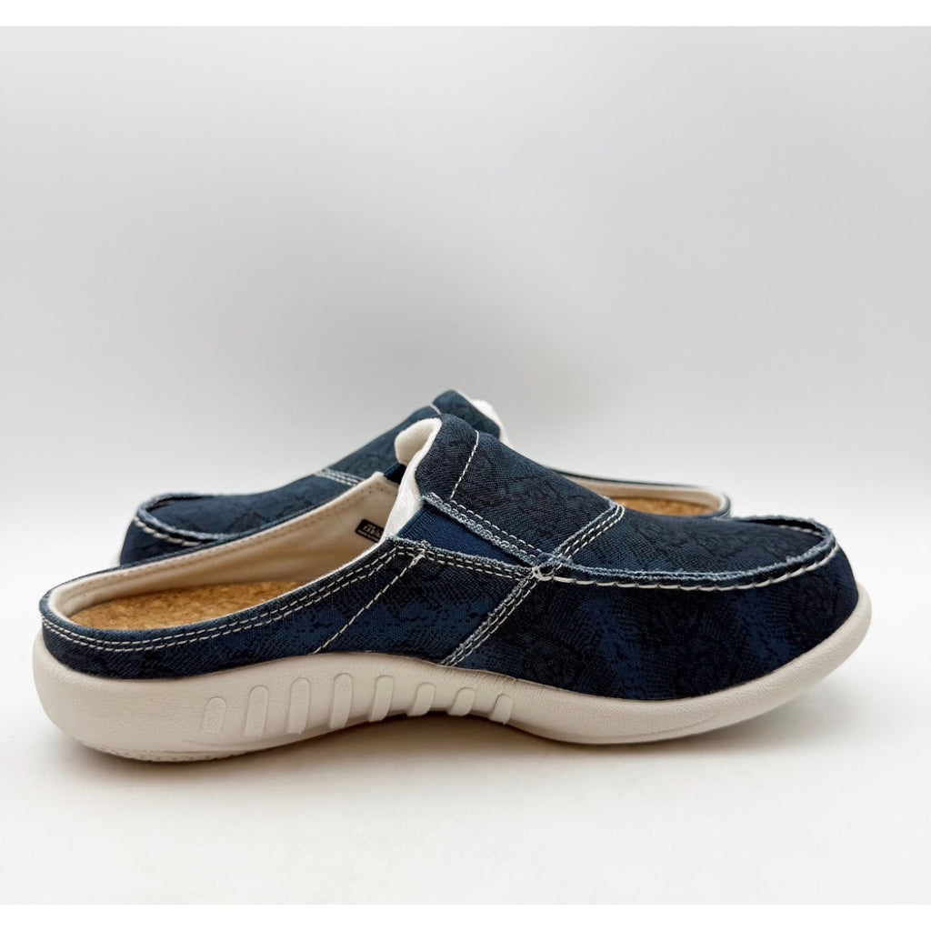 Spenco Womens Siesta Spring Slide Shoe 7.5 Wide Blue Water Resistant Slip On NIB