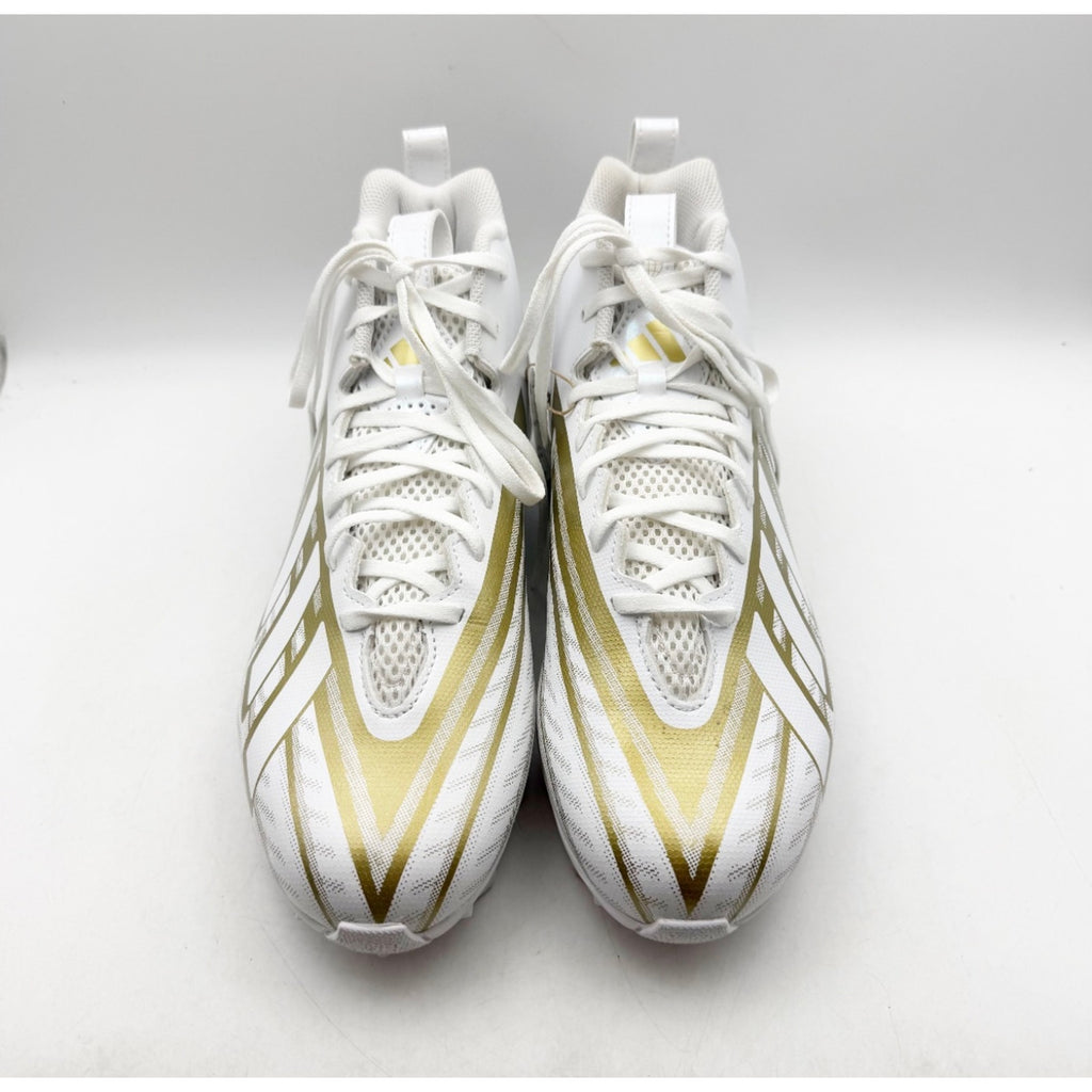 Adidas Men's Freak Spark MD 23 Football Cleats Size 11 White Gold Athletic NWOB