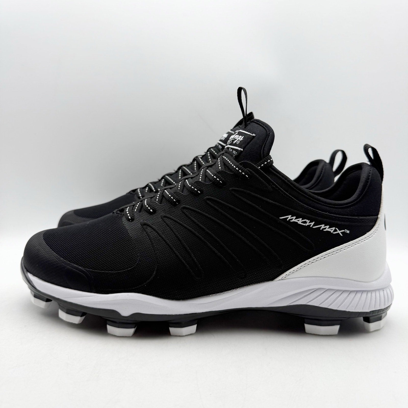 Rawlings Mens Roster 174931 Baseball Cleats Size 8 Black White NWOB