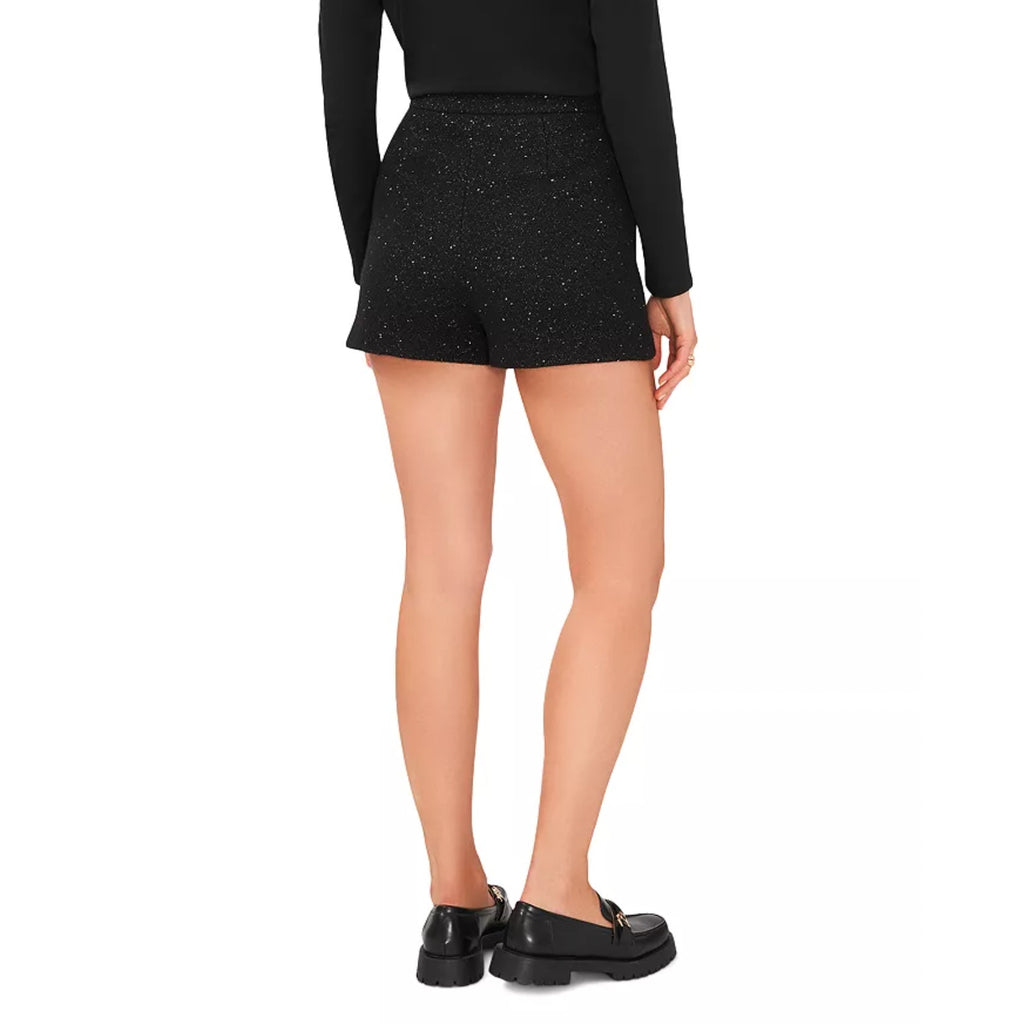 1. STATE Womens Tweed Dress Shorts 16W Rich Black Gold Speckled NWT
