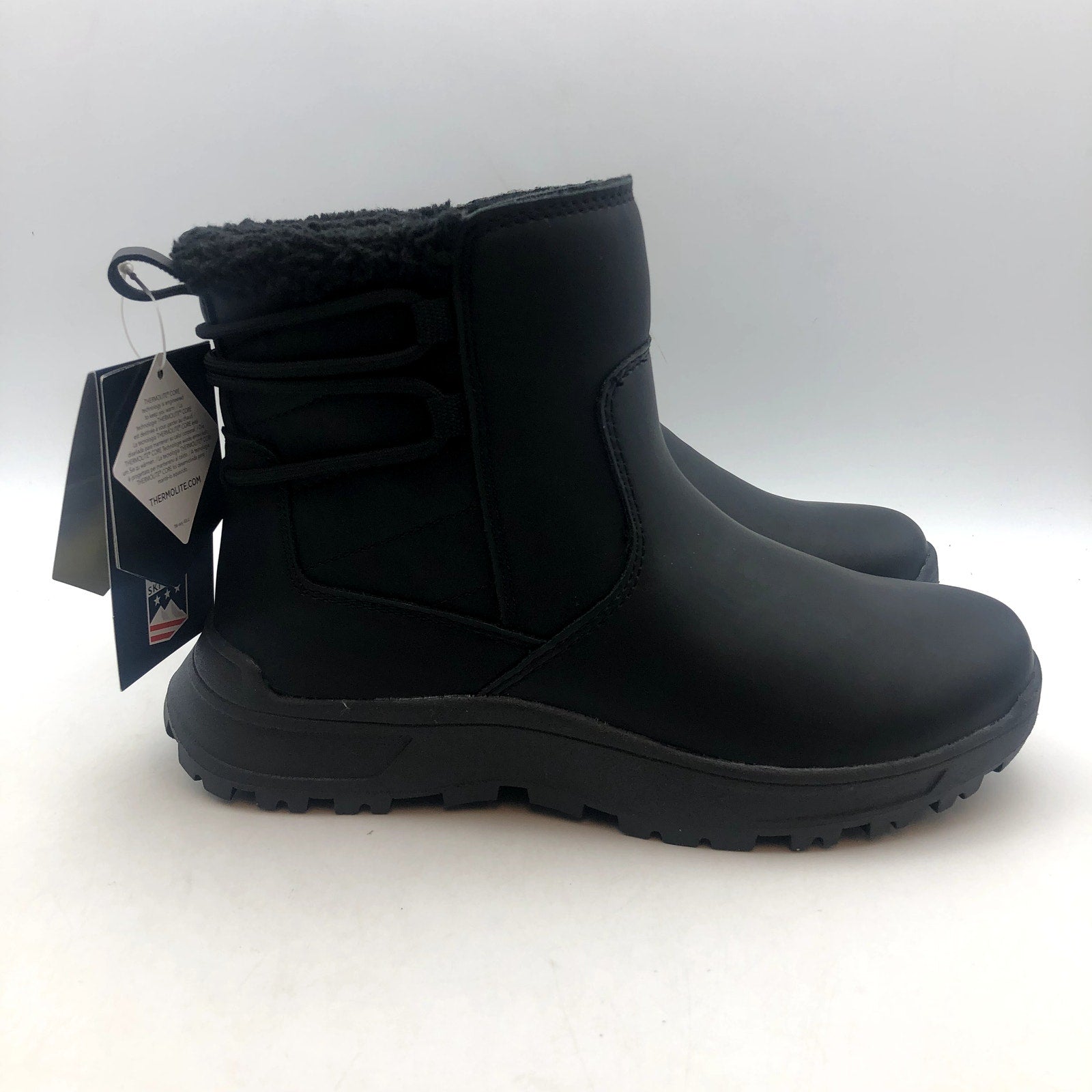 Khombu Womens Sarah Snow Boots Size 7 Black Water Repellant Insulated NIB