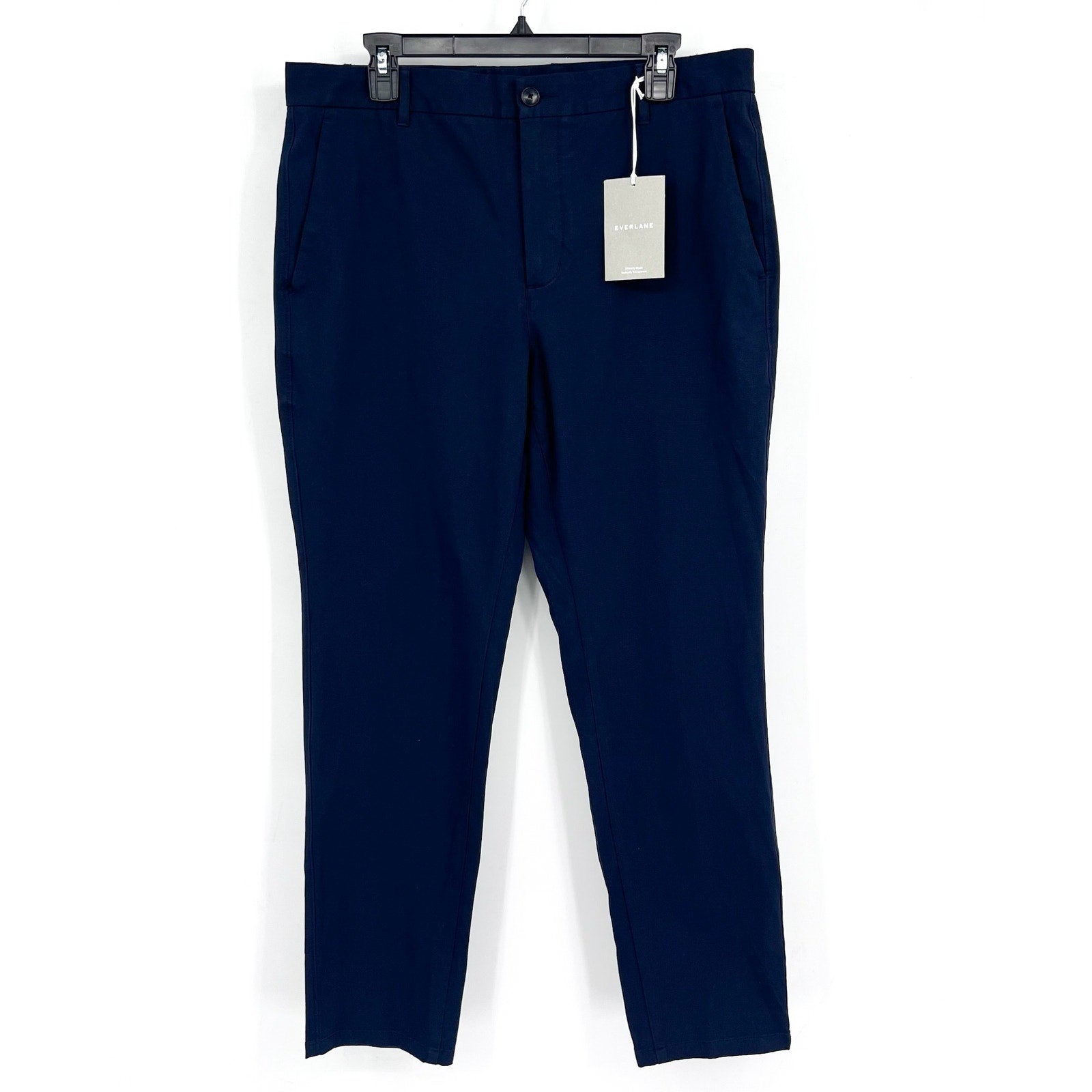 EVERLANE Men's Uniform Performance Chino 34x30 Navy Blue Slim Fit Pants NWT