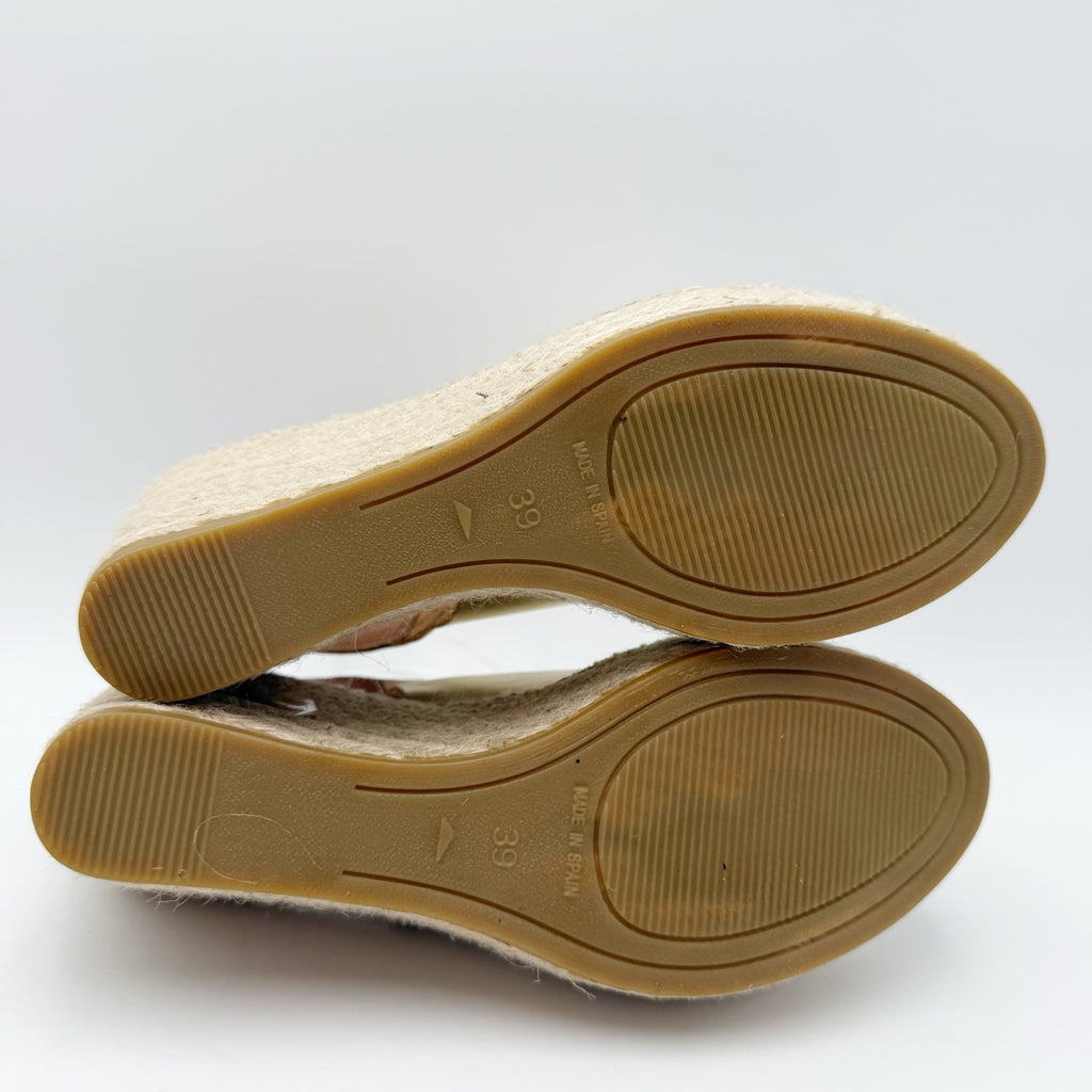 Toni Pons Womens Lugano Espadrille Wedge Sandals EU 39 US Size 8.5 Gold NWOB