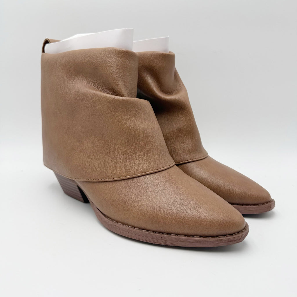 Zodiac Womens Malina Ankle Booties Size 6 M EU 36 Warm Taupe Vegan Leather NIB