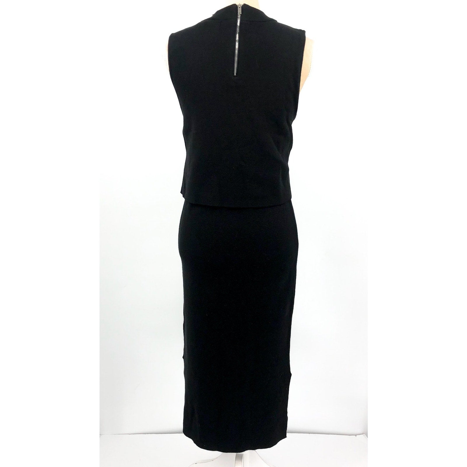 RIPE Women's Layered Knit Nursing Dress Small Black Sleeveless Stretch NWT