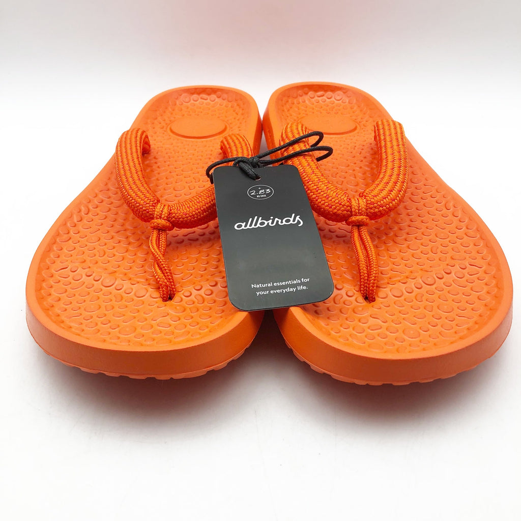 Allbirds Sugar Zeffer 2 Sandals Mens 9 Womens 11 Bright Orange Flip Flops NWT