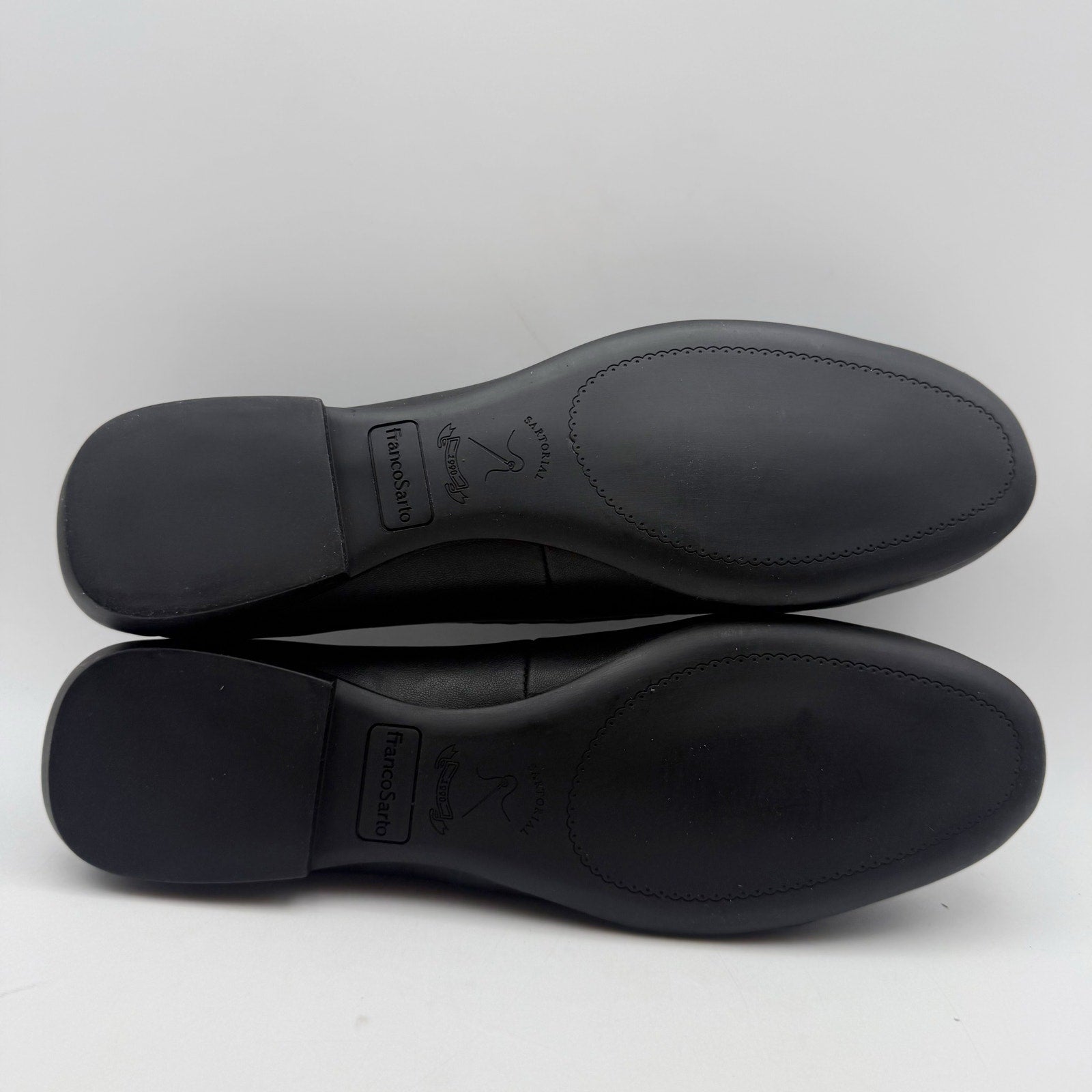 Franco Sarto Womens Faris Slip On Flats US 9.5 Black Vegan Leather Loafers NIB