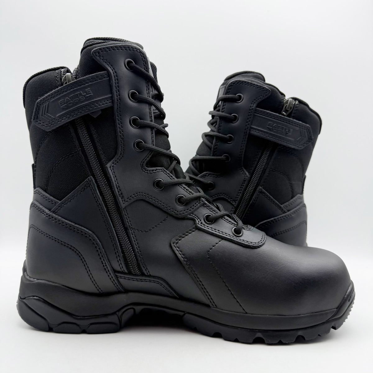 Battle Ops Mens 8” CT Tactical Duty Boot Size 9 Black Leather Waterproof NIB