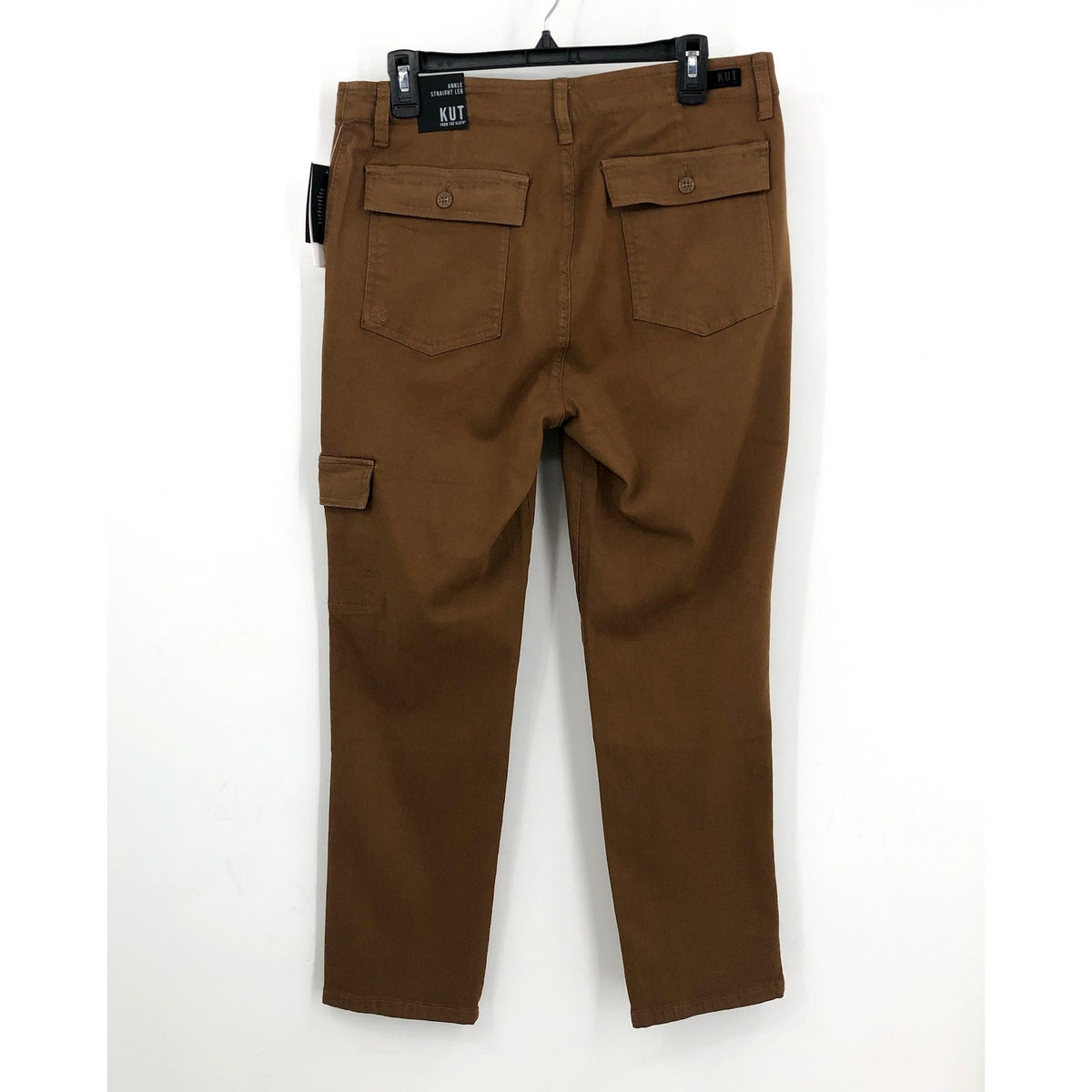 KUT FROM THE KLOTH Cargo Pants Size 12 Brown Autumn Ankle Straight Leg  NWT