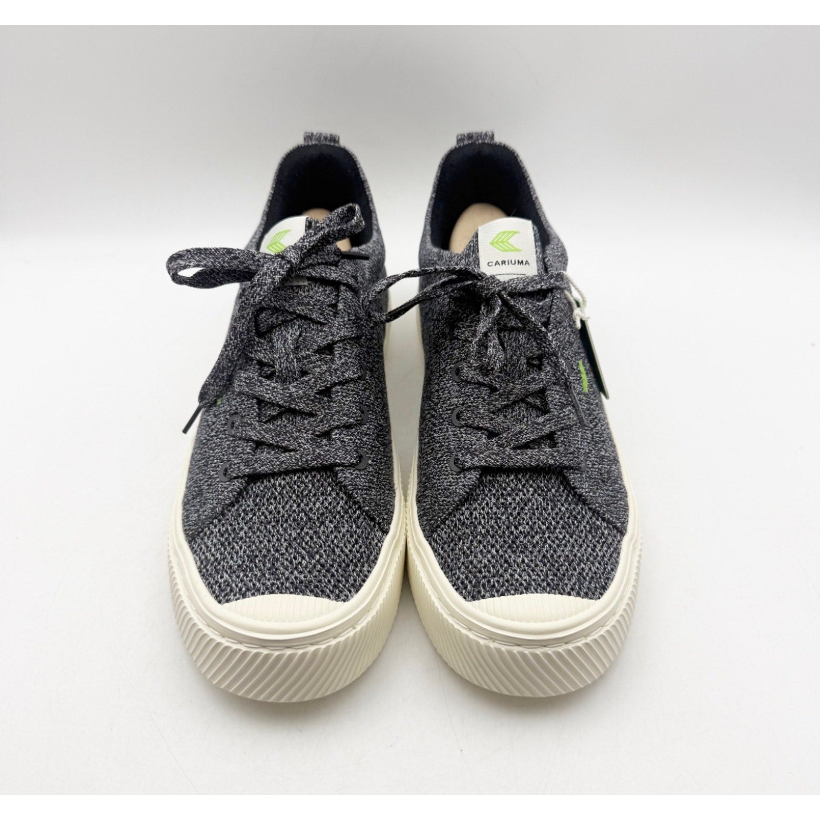 Cariuma Womens IBI Low Sneakers Size 6.5 Stone Grey Bamboo Knit Casual NIB
